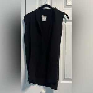 Kate Hill black open sleeveless sweater (Petite)